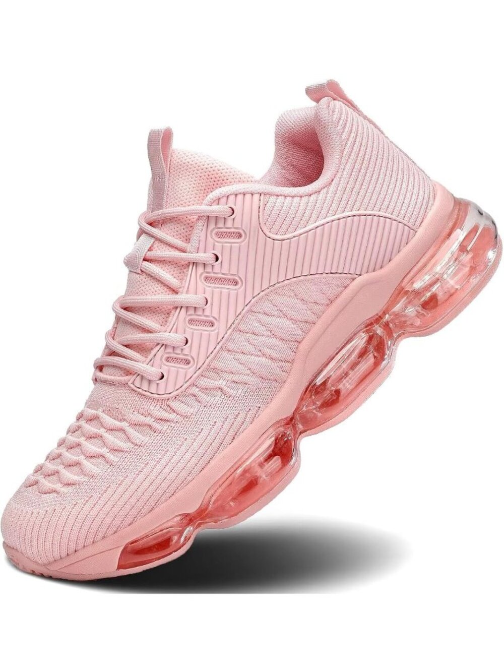 Women's Pink Casual Running Shoes Air Cushion Breathable Tennis Fashion Sneakers